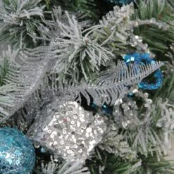 Northlight 24" Blue & Silver Sequin Ornaments Artificial Flocked Pine Wreath 6 Northlight 24" Blue & Silver Sequin Ornaments Artificial Flocked Pine Wreath -Michaels Store 28529 32275665 2