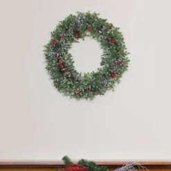 Northlight 20" Boxwood Berries & Pine Cones Artificial Wreath, Unlit 7 Northlight 20" Boxwood Berries & Pine Cones Artificial Wreath, Unlit -Michaels Store 28529 32275671 3