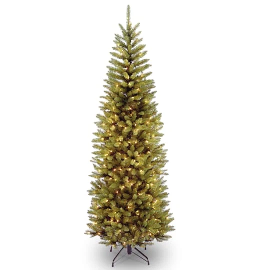 6.5 Ft. Pre-lit Kingswood Fir Pencil Artificial Christmas Tree, Clear Lights 1 6.5 Ft. Pre-lit Kingswood Fir Pencil Artificial Christmas Tree, Clear Lights