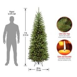 7 Ft. Unlit Kingswood Fir Pencil Artificial Christmas Tree -Michaels Store D040022S 16
