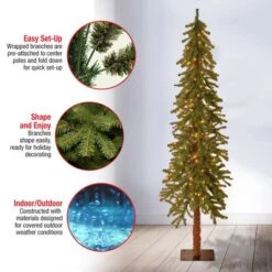 6 Ft. Pre-Lit Hickory Cedar Artificial Christmas Tree, Clear Lights -Michaels Store D040091S 15