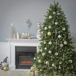 7.5 Ft. Pre-Lit Dunhill® Fir Full Artificial Christmas Tree, Dual Color® LED Lights -Michaels Store D040103S 17