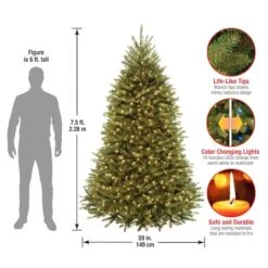 7.5 Ft. Pre-Lit Dunhill® Fir Full Artificial Christmas Tree, Dual Color® LED Lights -Michaels Store D040103S 18