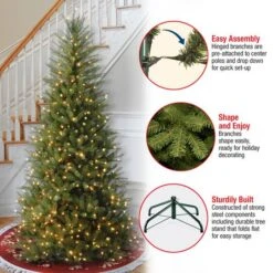 6.5 Ft. Pre-Lit Dunhill® Fir Slim Artificial Christmas Tree, Clear Lights -Michaels Store D040108S 17