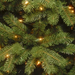 7.5 Ft. Pre-Lit Glittery Pine Hinged Slim Artificial Christmas Tree, Clear Lights -Michaels Store D048040S 13