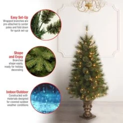 4ft. Prelit Atlanta Spruce Artificial Christmas Tree, Clear Lights -Michaels Store D205035S 15