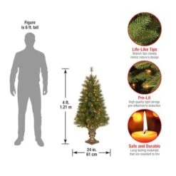 4ft. Prelit Atlanta Spruce Artificial Christmas Tree, Clear Lights -Michaels Store D205035S 4