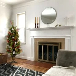 4ft. Pre-Lit Frosted Pine Berry Artificial Entrance Christmas Tree, Clear Lights -Michaels Store D205069S 12