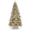 7.5ft. Pre-Lit Feel Real® Snowy Everest Fir Hinged Artificial Christmas Tree, Clear Lights
