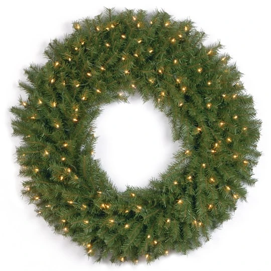 36" Norwood Fir Wreath With 100ct. Clear Lights 2 36" Norwood Fir Wreath With 100ct. Clear Lights - Image 2