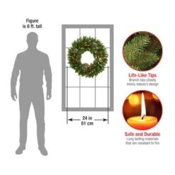 24" Frosted Berry Wreath -Michaels Store D206670S 4