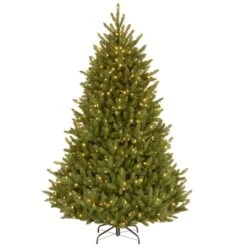 7.5ft. Pre-Lit Natural Fraser Medium Fir Artificial Christmas Tree, Clear Lights