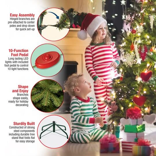 9ft. Pre-Lit Downswept Douglas® Fir Tree, Dual Color LED Lights 10 9ft. Pre-Lit Downswept Douglas® Fir Tree, Dual Color LED Lights - Image 10