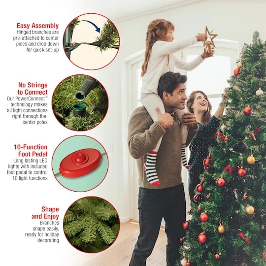 7.5ft. Pre-Lit Downswept Douglas® Fir Tree, Dual Color LED Lights 10 7.5ft. Pre-Lit Downswept Douglas® Fir Tree, Dual Color LED Lights - Image 10