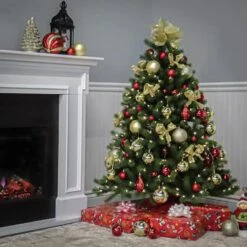 4.5ft. Pre-Lit Downswept Douglas® Fir Artificial Christmas Tree, Dual Color® LED Lights -Michaels Store D228438S 17