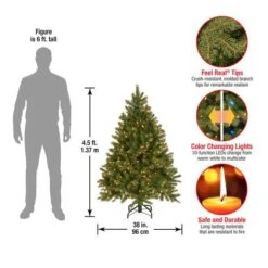 4.5ft. Pre-Lit Downswept Douglas® Fir Artificial Christmas Tree, Dual Color® LED Lights -Michaels Store D228438S 18