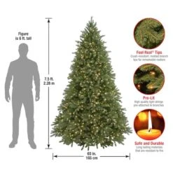 7.5ft. Pre-Lit Jersey Fraser Fir Artificial Christmas Tree, Clear Lights -Michaels Store D228473S 16