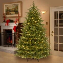 9ft. Pre-Lit Feel-Real® Nordic Spruce® Medium Artificial Christmas Tree, Clear Lights 9 9ft. Pre-Lit Feel-Real® Nordic Spruce® Medium Artificial Christmas Tree, Clear Lights -Michaels Store D228511S 12