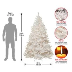 6.5ft. Pre-Lit Winchester White Pine Artificial Christmas Tree, Clear Lights -Michaels Store D228592S 15