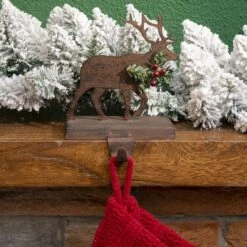 Glitzhome® 6.5" Reindeer Stocking Holder -Michaels Store D231666S 2