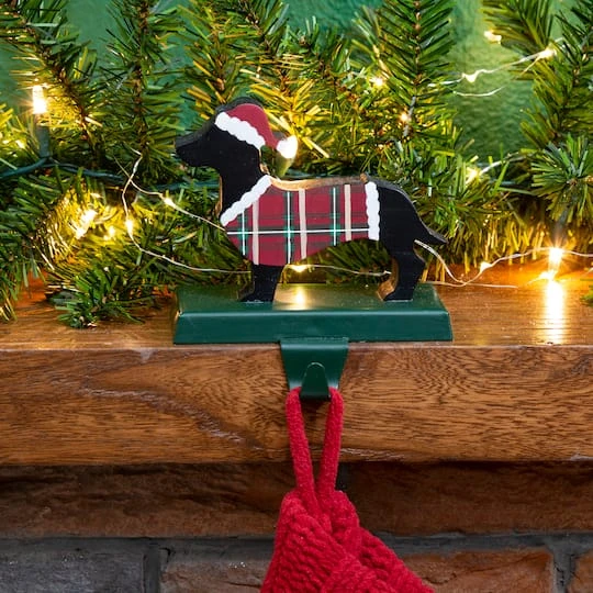 Glitzhome® 6" Dachshund Stocking Holder 3 Glitzhome® 6" Dachshund Stocking Holder - Image 3