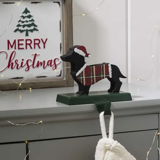 Glitzhome® 6" Dachshund Stocking Holder 4 Glitzhome® 6" Dachshund Stocking Holder - Image 4