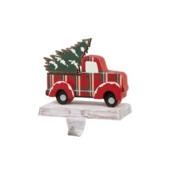 Glitzhome® 6" Red Truck & Tree Stocking Holder -Michaels Store D231676S 4