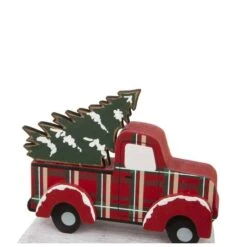Glitzhome® 6" Red Truck & Tree Stocking Holder -Michaels Store D231676S 6