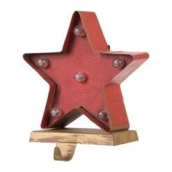Glitzhome® 7.5" Marquee LED Star Stocking Holder -Michaels Store D231687S 3