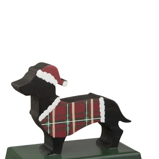 Glitzhome® 6" Dachshund Stocking Holder Set 4 Glitzhome® 6" Dachshund Stocking Holder Set - Image 4