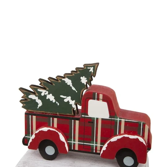 Glitzhome® 6" Red Car & Truck Stocking Holder Set 7 Glitzhome® 6" Red Car & Truck Stocking Holder Set - Image 7