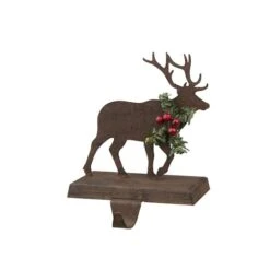 Glitzhome® 6.5" Reindeer Stocking Holder Set 8 Glitzhome® 6.5" Reindeer Stocking Holder Set -Michaels Store D231695S 3