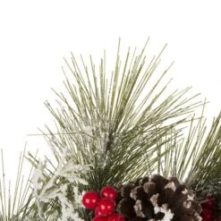 Glitzhome® 24" Flocked Pinecone & Berry Wreath 12 Glitzhome® 24" Flocked Pinecone & Berry Wreath -Michaels Store D231794S 5
