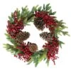 Northlight 22" Red Berry & Pinecone Wreath