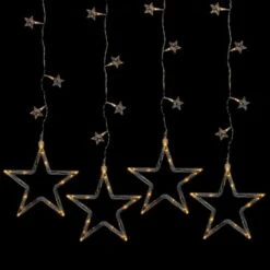 Northlight 100ct. Clear LED Star Silhouette Window Curtain Lights 5 Northlight 100ct. Clear LED Star Silhouette Window Curtain Lights -Michaels Store D237027S 2