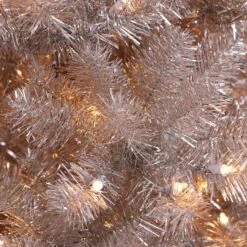 6.5ft. Pre-Lit Tinsel Artificial Christmas Tree, Clear LED Lights -Michaels Store D248300S 3