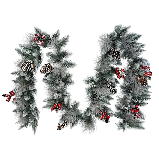 9ft. Sterling Pine Artificial Garland With Pinecones & Red Berries 6 9ft. Sterling Pine Artificial Garland With Pinecones & Red Berries - Image 6