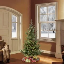 4.5ft. Pre-Lit Natural Fir Artificial Christmas Tree Insta-Shape®, Clear Lights 12 4.5ft. Pre-Lit Natural Fir Artificial Christmas Tree Insta-Shape®, Clear Lights -Michaels Store D248350S 6