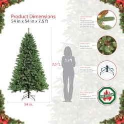 7.5ft. Unlit Northern Fir Artificial Christmas Tree -Michaels Store D248435S 7