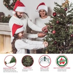 7.5ft Pre-Lit Northern Fir Pencil Artificial Christmas Tree, Clear Lights -Michaels Store D248439S 6