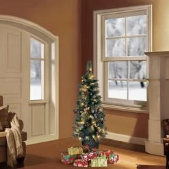 4.5ft. Pre-Lit Sterling Pine Artificial Christmas Tree, Clear Lights -Michaels Store D248465S 2