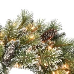 24" Pre-Lit Snowy Wreath 8 24" Pre-Lit Snowy Wreath -Michaels Store D248478S 6