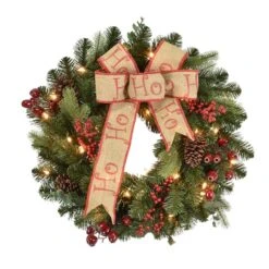24" Pre-Lit Decorated Wreath 11 24" Pre-Lit Decorated Wreath -Michaels Store D248479S 5