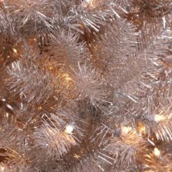 4.5ft. Pre-Lit Tinsel Artificial Christmas Tree, Clear Lights -Michaels Store D248518S 22