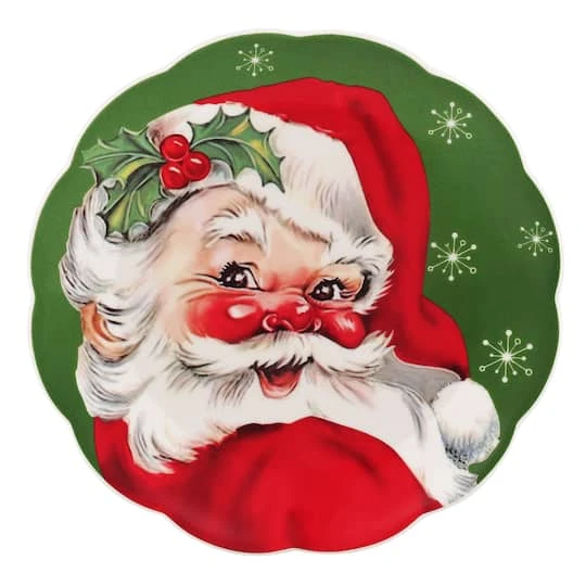 Christmas Vintage Scalloped Plates Set 4 Christmas Vintage Scalloped Plates Set - Image 4