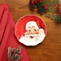 Christmas Vintage Scalloped Plates Set 15 Christmas Vintage Scalloped Plates Set -Michaels Store D250179S 7