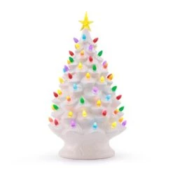 24" White Lit Nostalgic Christmas Tree
