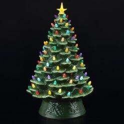 18" Green Lit Nostalgic Christmas Tree -Michaels Store D250239S 3