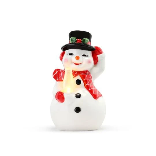 Mr. Christmas 5.5" LED Nostalgic Snowman Figure 2 Mr. Christmas 5.5" LED Nostalgic Snowman Figure - Image 2