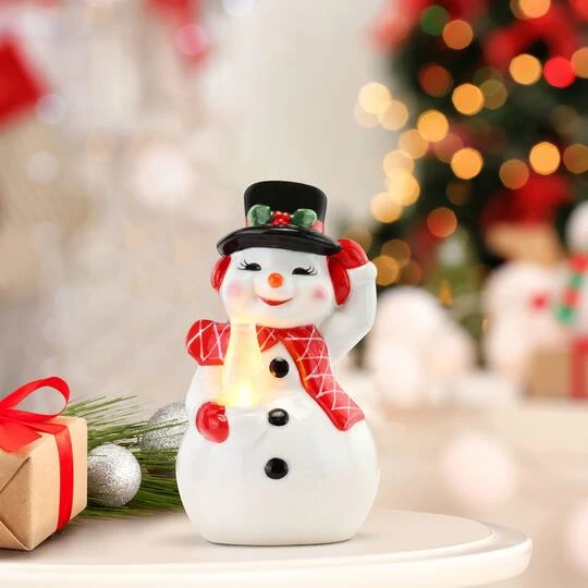 Mr. Christmas 5.5" LED Nostalgic Snowman Figure 3 Mr. Christmas 5.5" LED Nostalgic Snowman Figure - Image 3